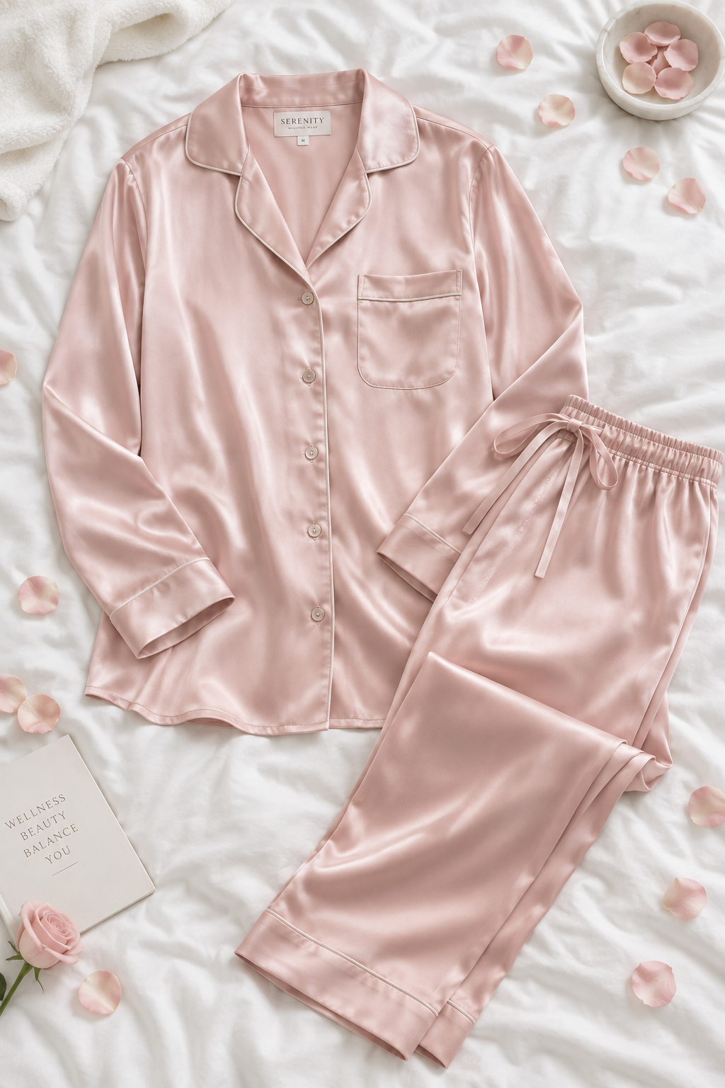  Perfect Temperature
Regulation All Night.
Breathable, smooth satin for uninterrupted comfort.